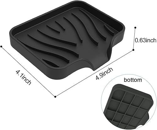 Miniatura 7 de Jabonera de drenaje de 3 piezas, soporte de esponja para lavar platos con bandeja de agua, mantiene el lugar seco, cajas de jabón fáciles de
