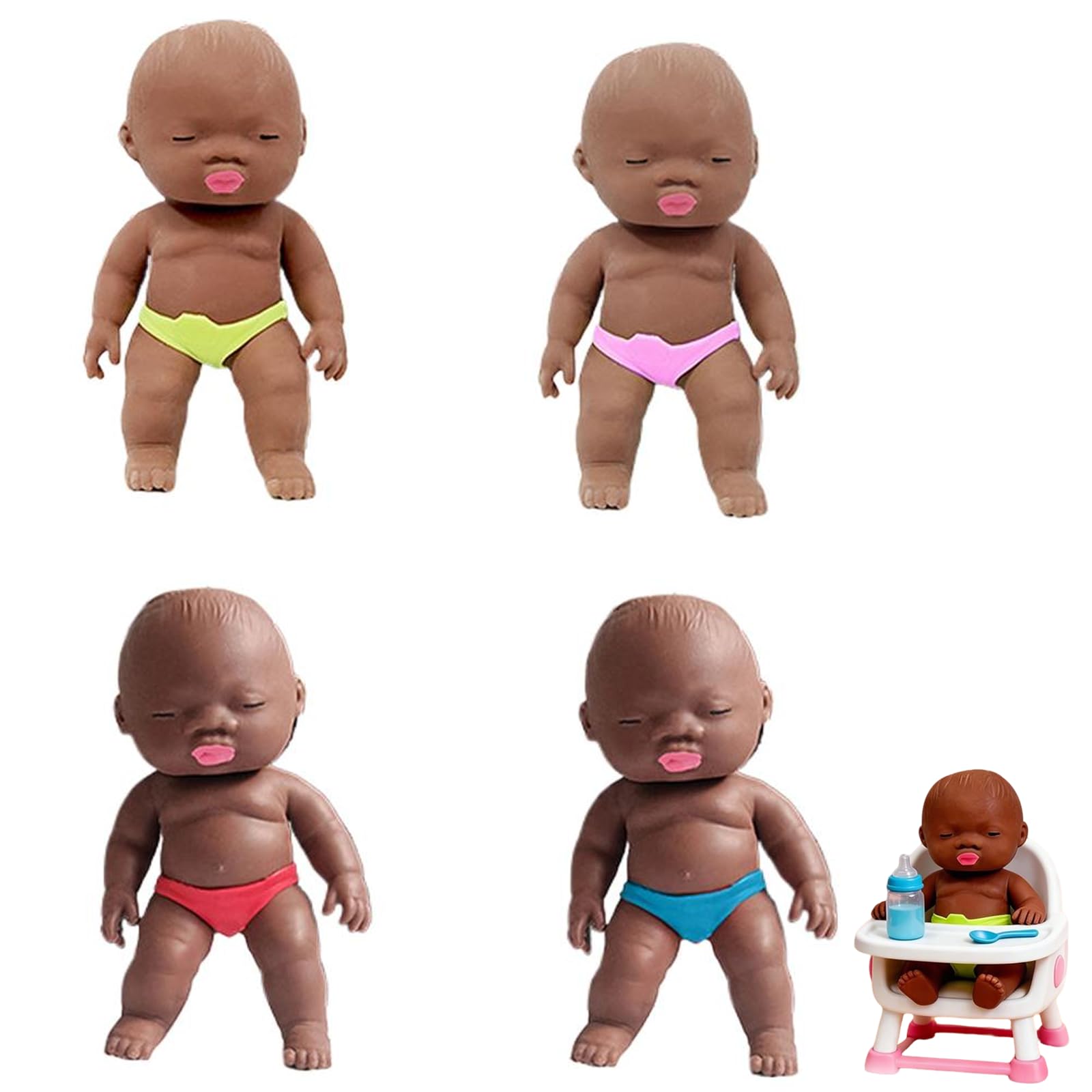 Cute Soft Press Doll Toy, Stress Relief Sensory Fidget Toy for Office, Suitable for Relaxation, Study, Work, Travel & Daily Use (14cm)