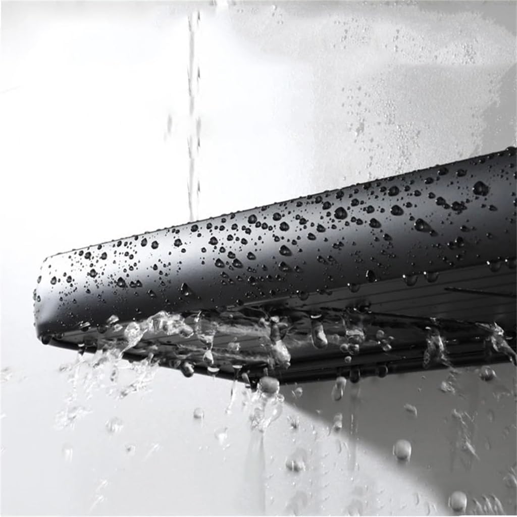 Bathroom Placement Rack Without Drill Storage Rack Shower Storage Rack Black Corner Rack Wall Hanging Type