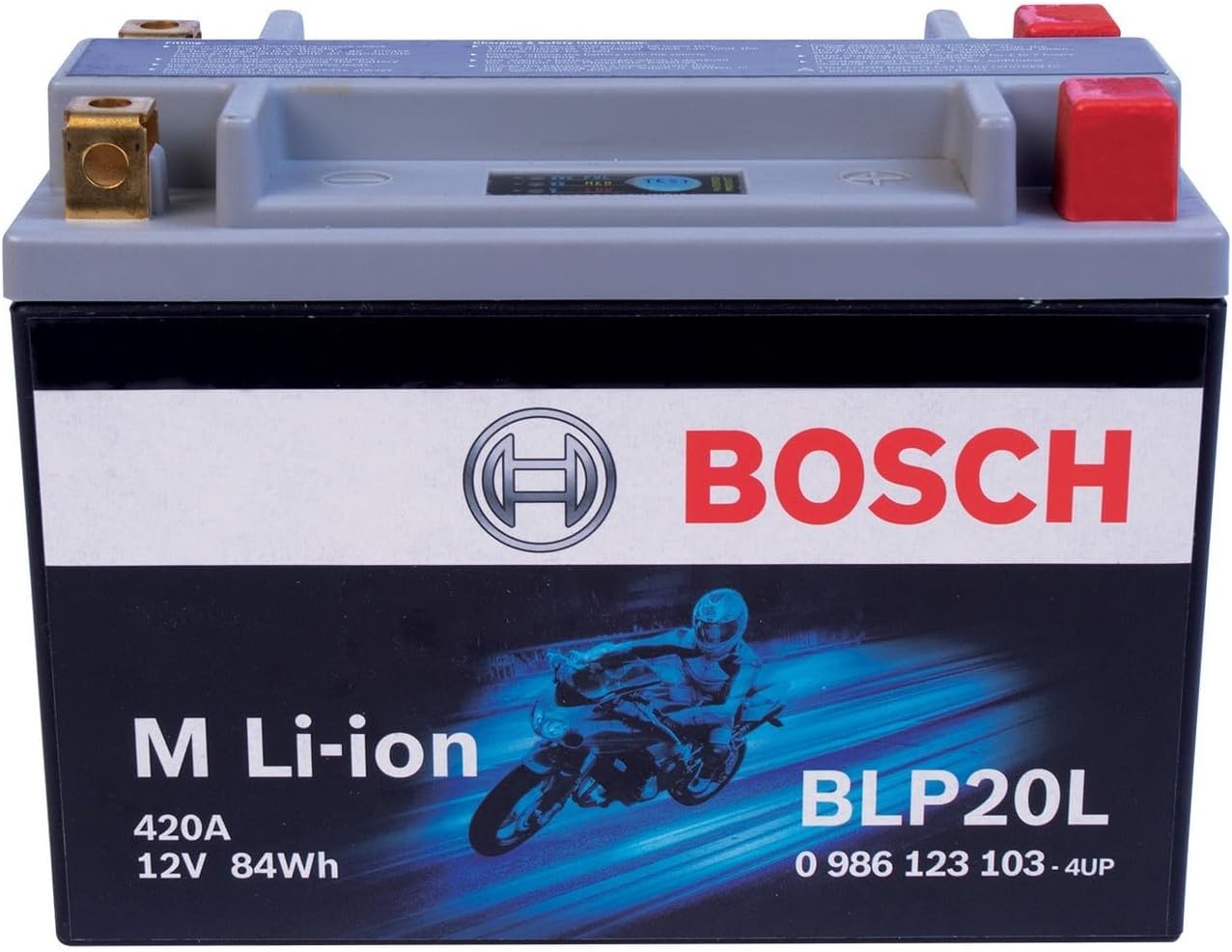BOSCH BLP20L - Group 20-12V Lithium Battery - Powersport Li-ion Phosphate - 120A for Motorcycles, ATV/UTV, Snow Mobiles, Personal Watercrafts, Scooters and Jet Skis - 6.89″ x 3.43″ x 6.10″