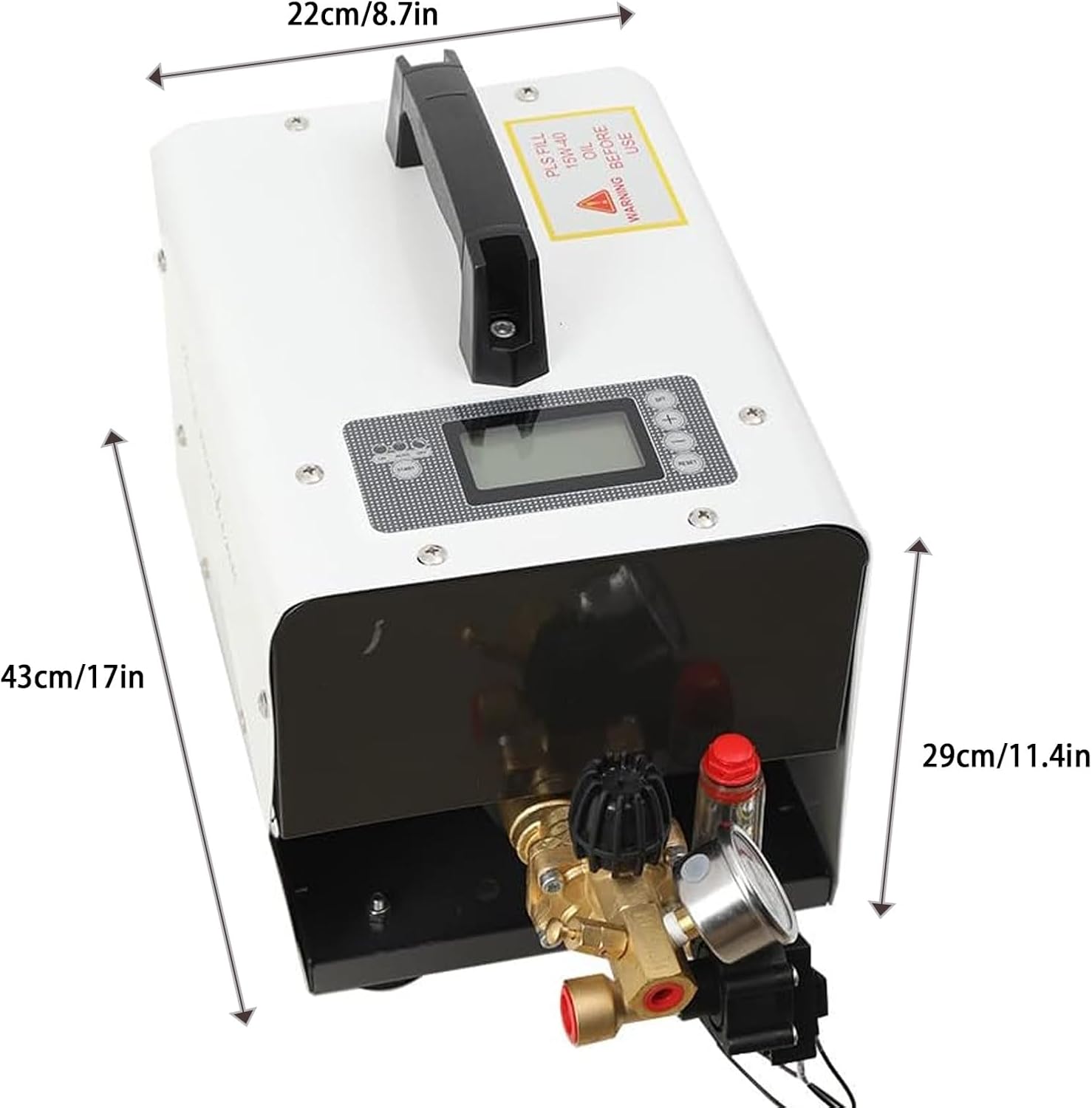 High Pressure Misting System, Outdoor Cooling Mister System with 20pcs Nozzles, 60 BAR/860 PSI Fog Cooler, Inlet Water Filtration, for Lawn Patio Garden Outdoor Mister Cooling