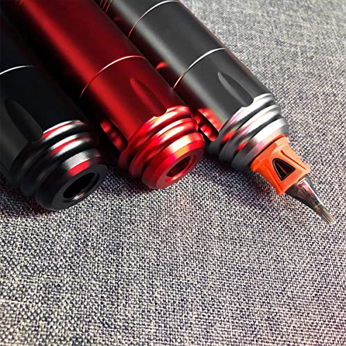 Bronc Tattoo Machine Rotary Short Pen Style Supply Coreless Motor 1,250Mah Battery Power (4.0Mm Stroke) Red #TOP5