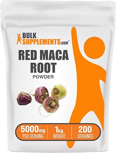Miniatura 1 de BulkSupplements. Com Polvo de maca roja, suplemento de maca. Polvo de maca roja para mujeres y hombres, polvo de raíz de maca roja, vegano y sin