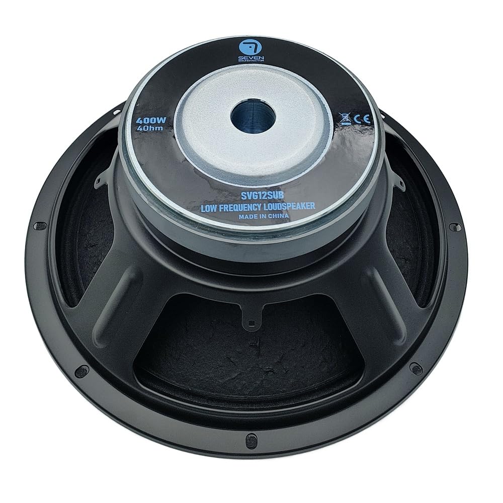Seven Soundvector SVG12SUB/4 Subwoofer 12 Pulgadas Altavoz Profesional de Grave Sub-Grave 4 Ohm 400W AES 800W Peak