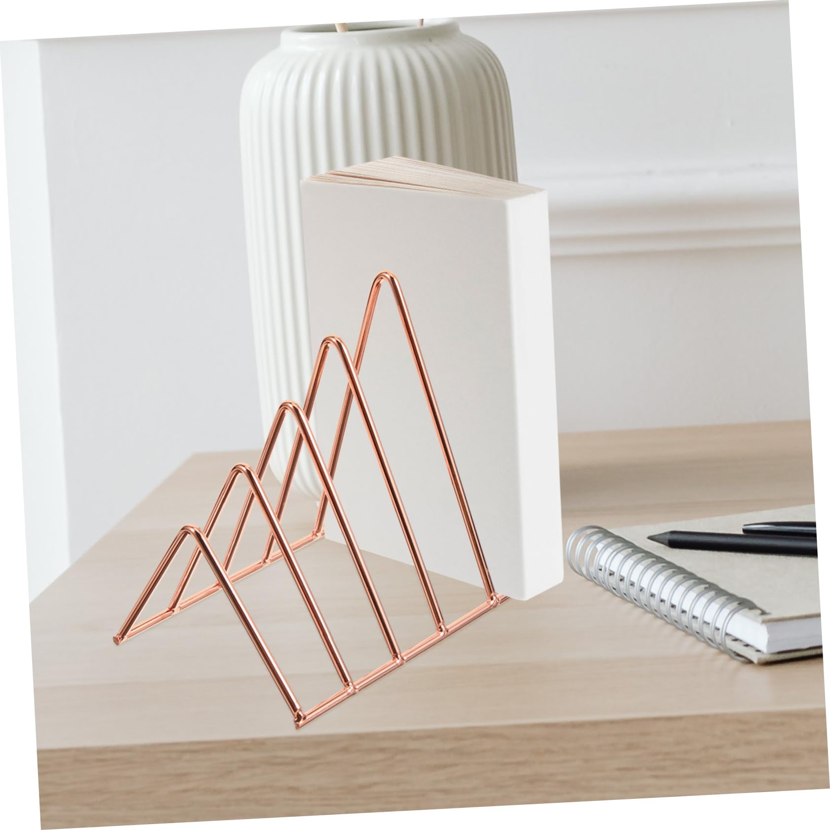 Gadpiparty 2 Set Fermalibri in Metallo Scaffale Da Scrivania Scaffali Per Libri Da Esporre Scaffale Libreria Tappisti Del Libro Supporti Per Libri Leggio Da Tavolo Acciaio Golden