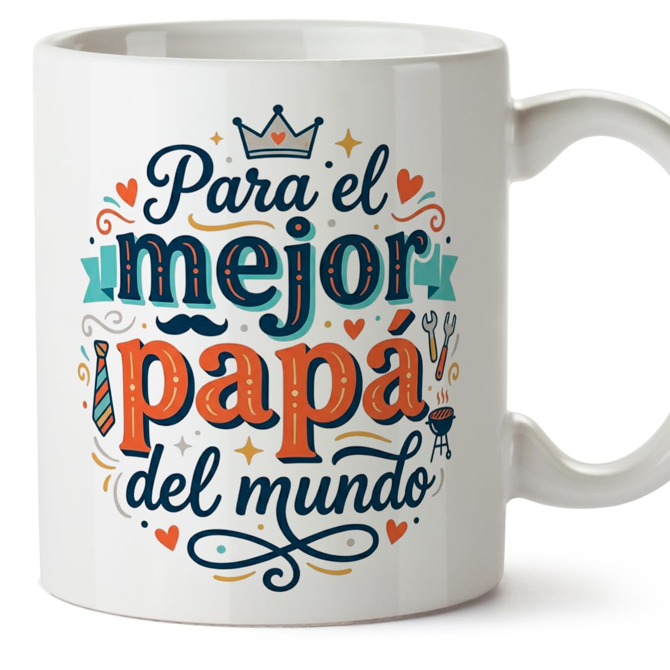 MUGFFINS Taza mamá con frase Para la mejor mamá del mundo en Español | regalo madre | 330 Ml 11 oz | Idea original para regalar | progenitores v3 — view 28