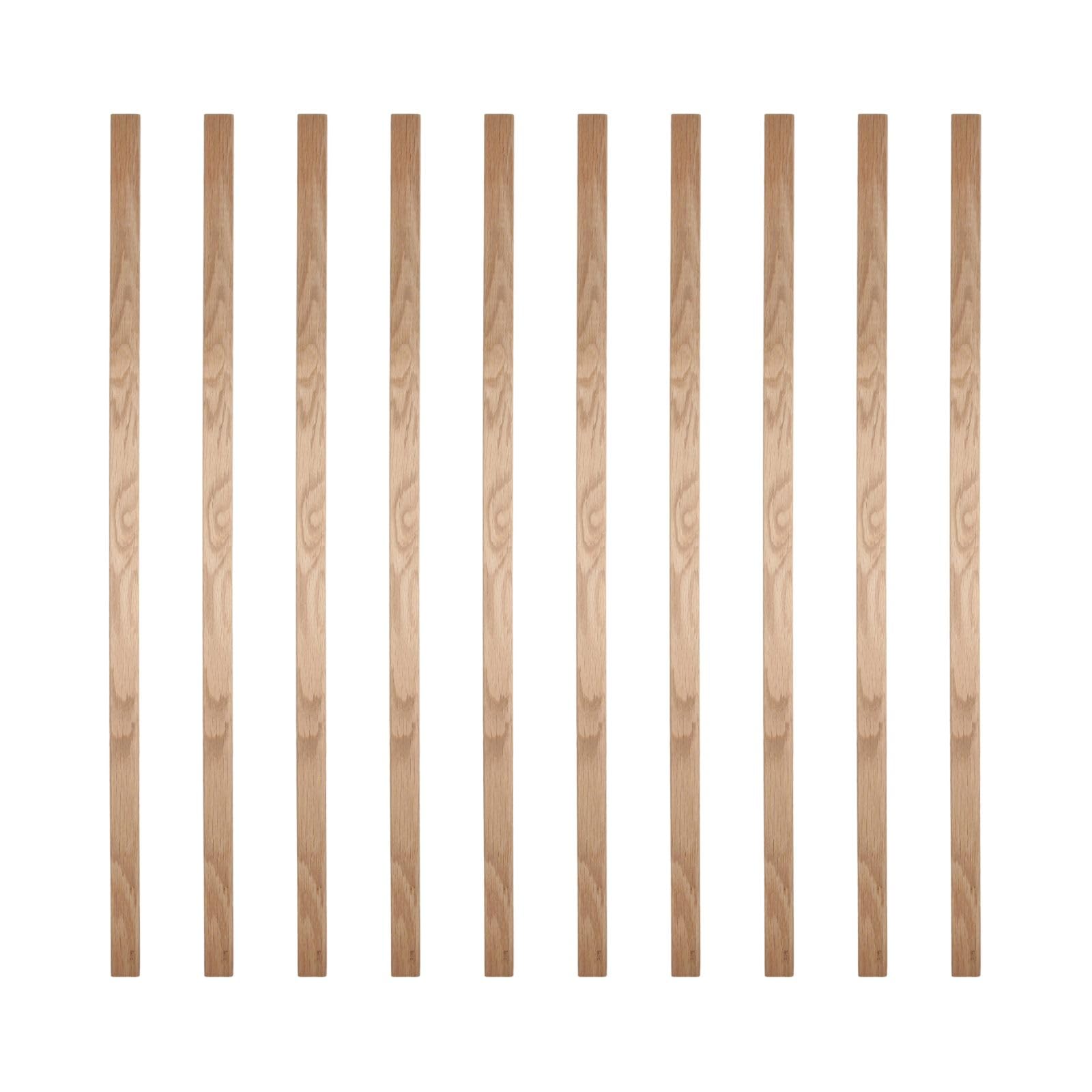 Jackson Woodturners Oak Plain Square Spindles 41Mm X 900Mm – Unfinished Stair Spindle For Handrail & Baserail – Modern & Traditional Style (10)