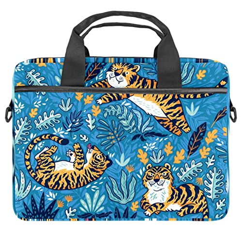 Sacoche ordinateur 13-14.5 pouces bleu tigre - Hippopotamus