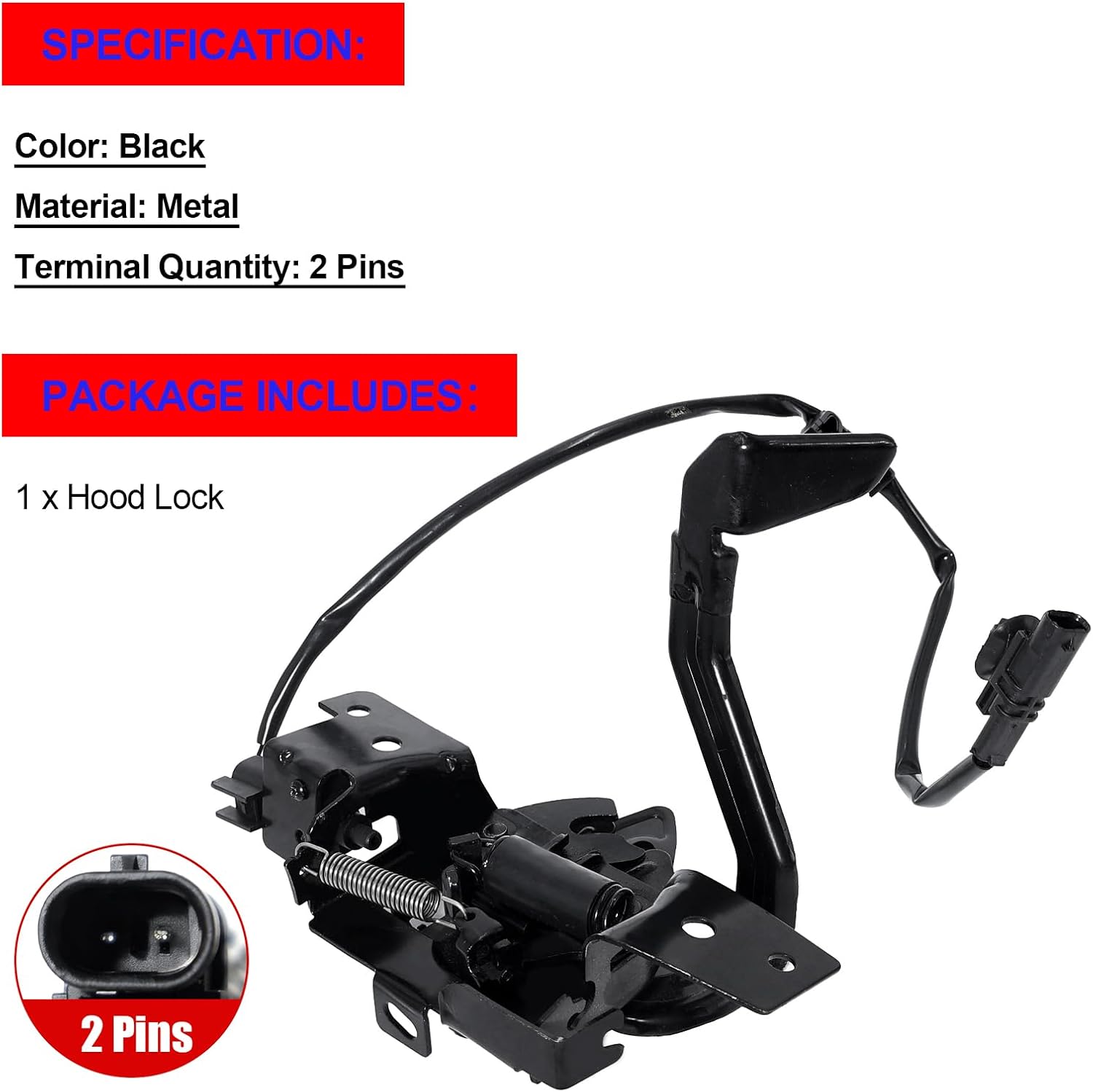 SMMS Hood Lock Fits for Hyundai Kona Electric 2018-2021 OE: 81130J9000 81130-J9000