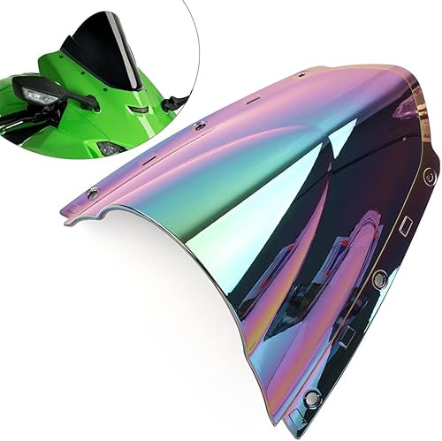 Miniatura 2 de GZYF Parabrisas delantero de motocicleta para Kawasaki Ninja ZX10R 2021 2022 2023, iridio oscuro