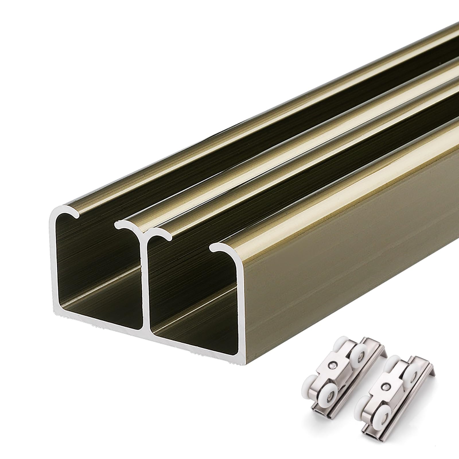 VEVOR Kit Ferramenta Per Porta Scorrevole Bypass, 1524 Mm Resistente In Lega Di Alluminio Per Sistema A 2 Porte Adatto Per Spessori Porta Da 35 Mm A - 6