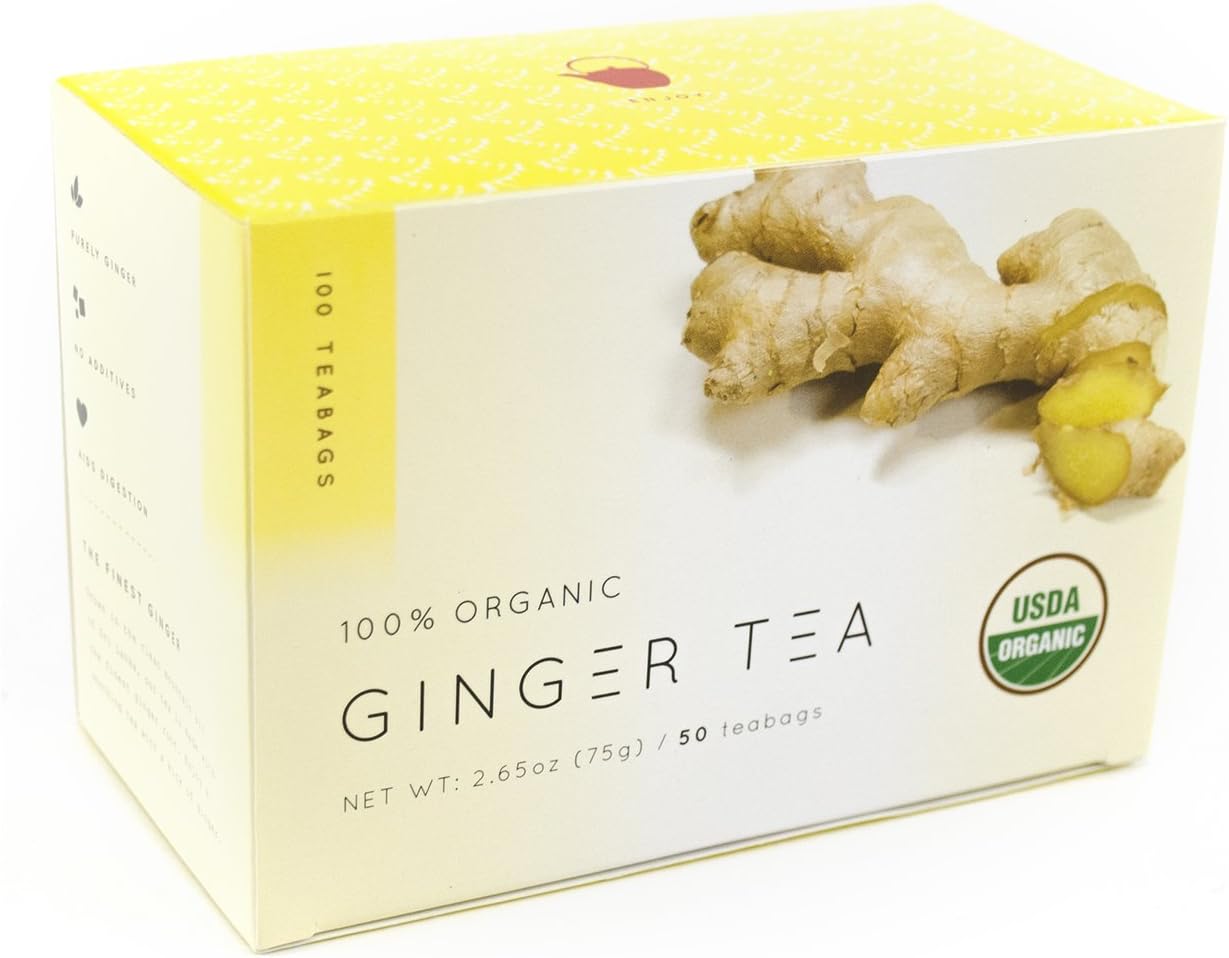 Pure Sri Lankan Organic Ginger Root Tea, 100 Sachets