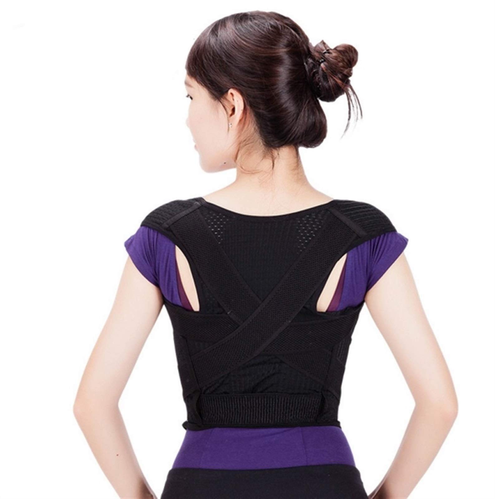 Corrección de la Postura Cintura Hombro Cofre Soporte para la Espalda Brace Corrector Belt for Women Men Size S/M/L/XL/XXL Health Care (Size : Medium) Good