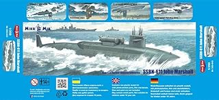 Mikro Mir 350-043 - 1/350 - SSBN-611 John Marshall. Scale Plastic Model kit