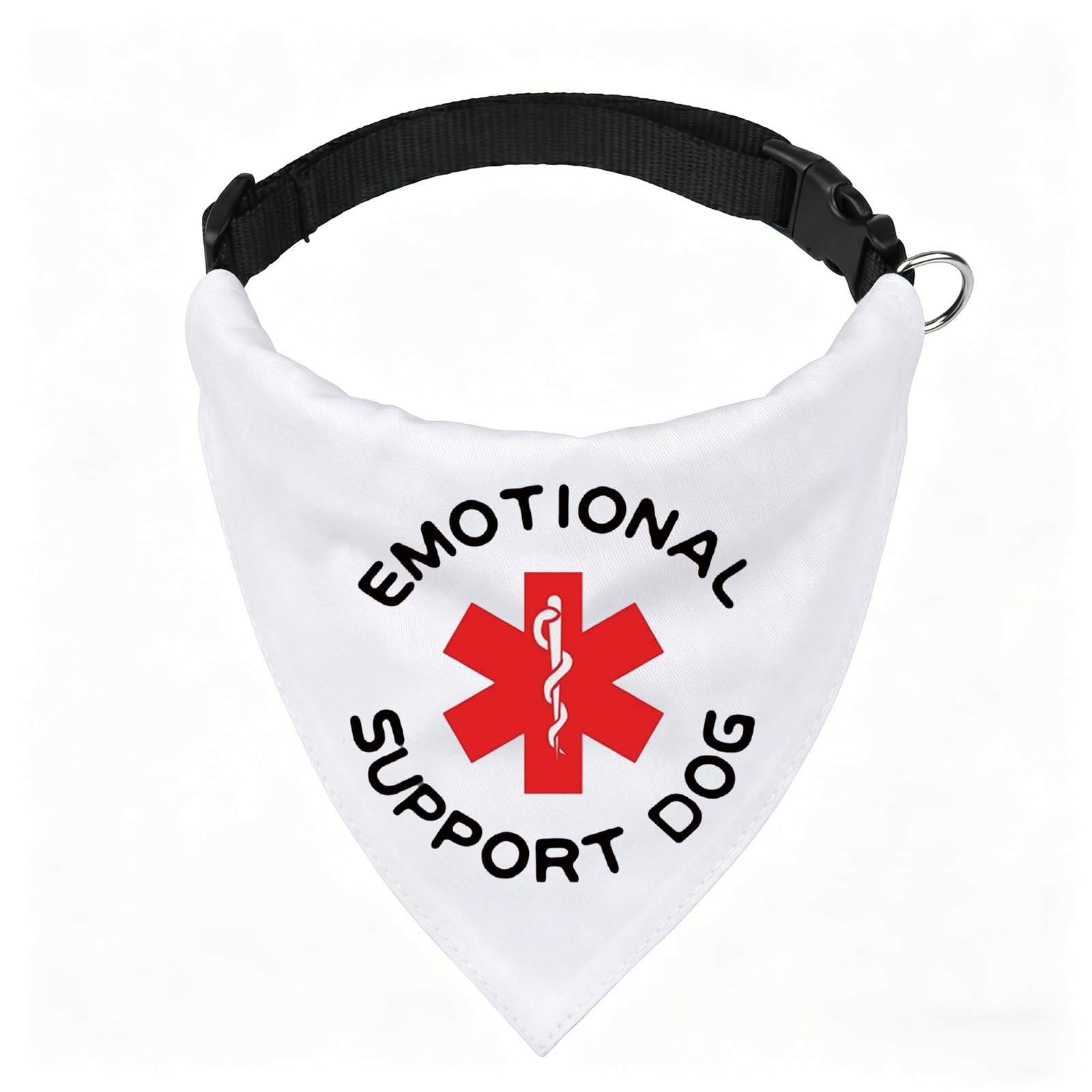 Therapy Service Adjustable Collar Dog Bandana Emotional Support Dog Dog Scarf Pet Birthday Gift (Emotional Support Dog)