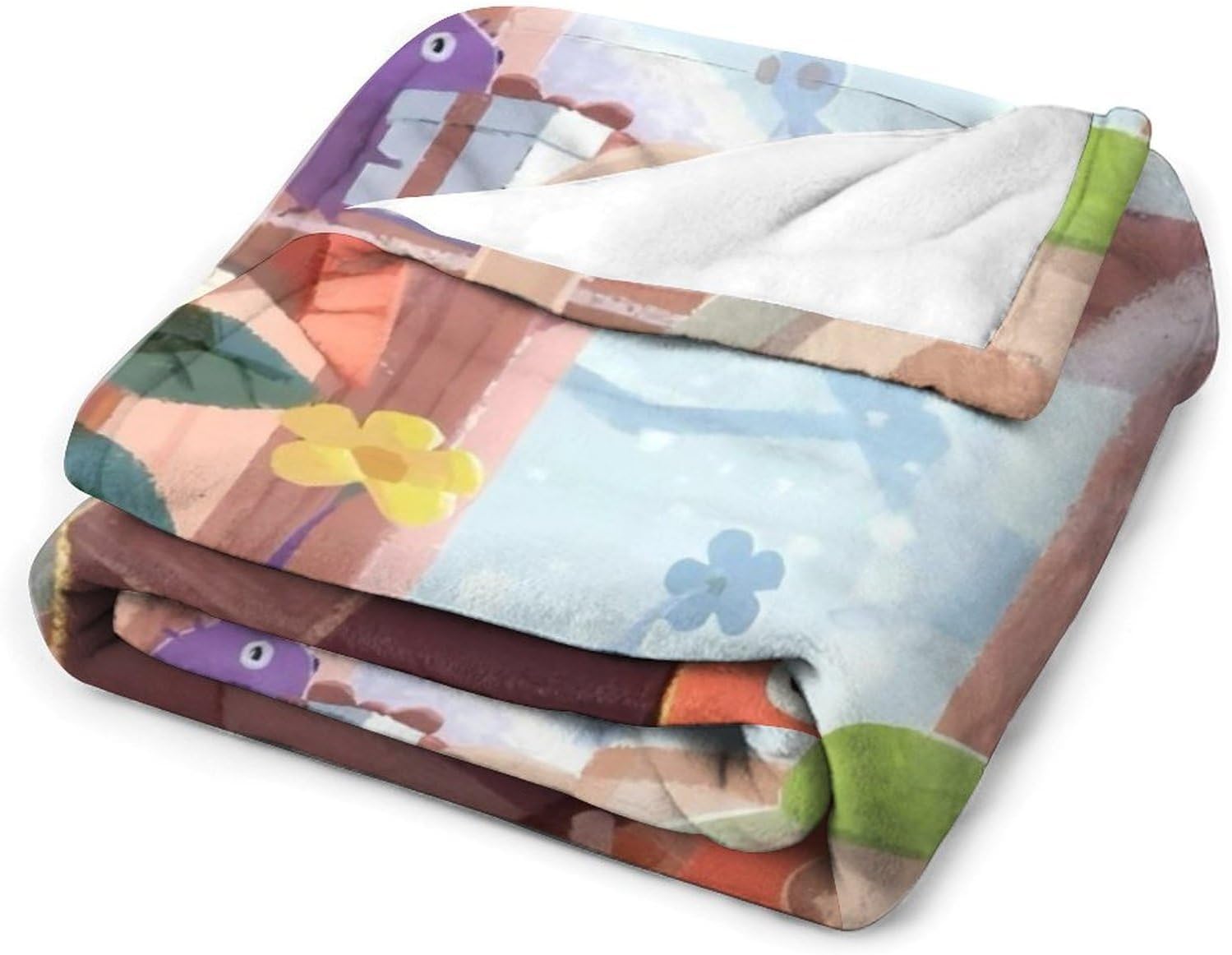 ピクミン 毛布 ミニブランケット プリント マイクロフリース 通年対応 抗菌加工 防ダニ仕様 洗濯可能 軽快・静電気ケア ふんわり質