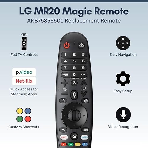 Miniatura 2 de AKB75855501 Reemplazo del mando a distancia LG Magic - Fácil instalación, control de voz, teclas de acceso directo - Funciona con televisores LG