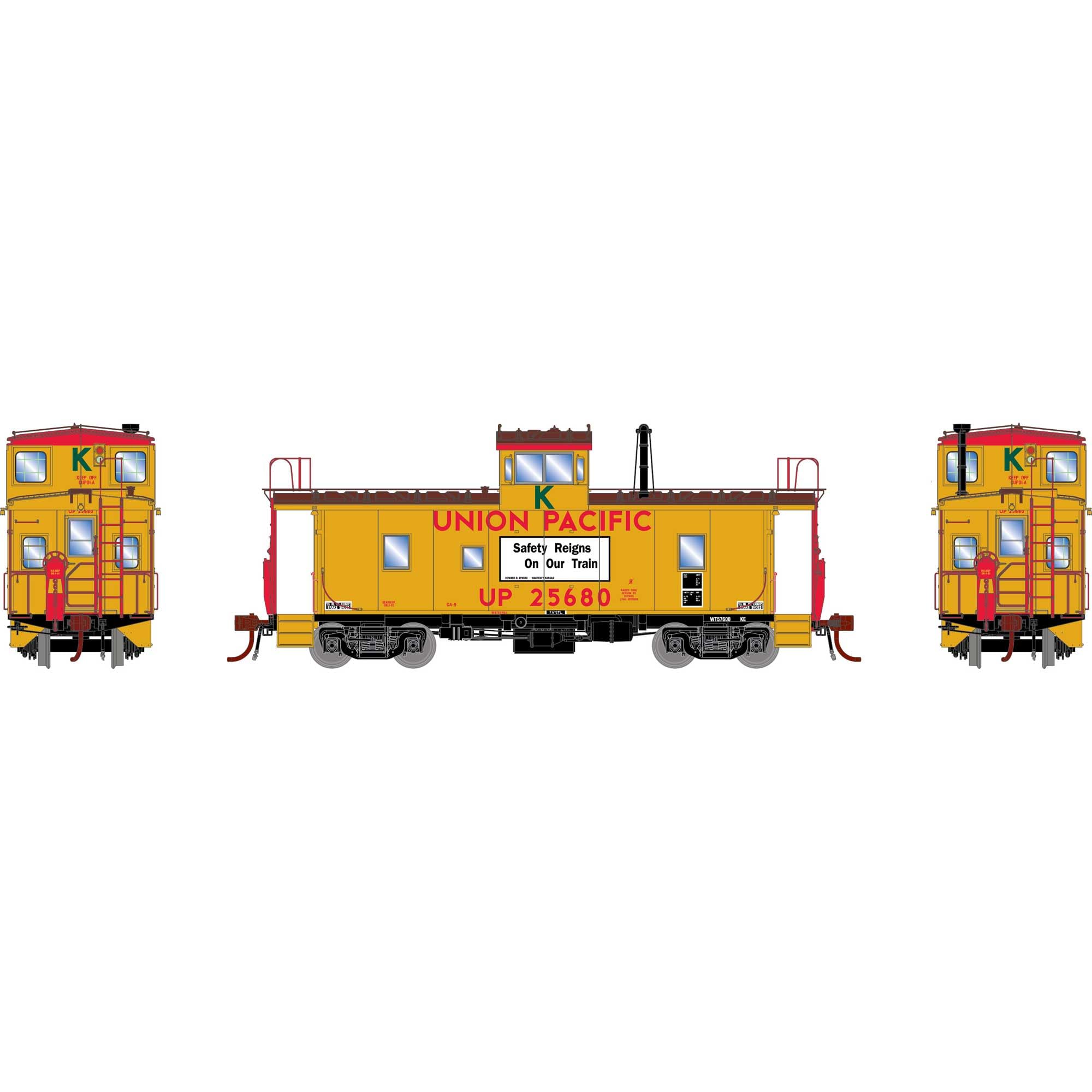 Athearn HO ICC Caboose CA-9 w/Lights UP #25680 ATHG79134 HO Rolling Stock