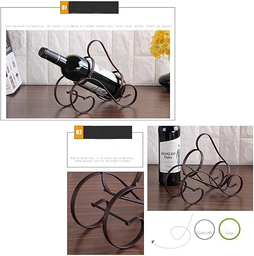 Miniatura 6 de CdyBox Retro S-forma de vino rojo titular de la botella de metal que amueblan