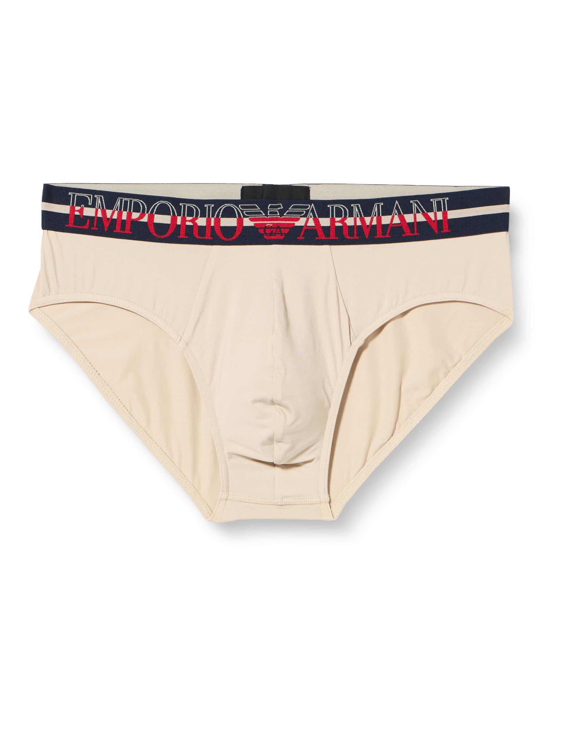Emporio Armani Men's Microfiber Essential Brief, Nude, S