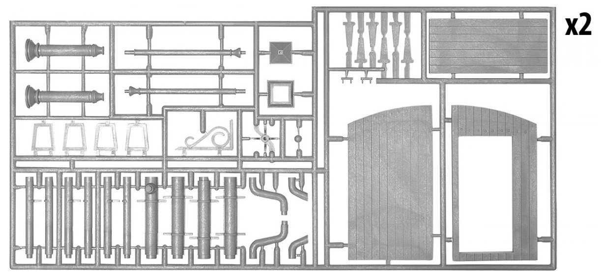 Amazon | ミニアート 1/35 建物の装飾品 窓・扉・街燈・フェンス