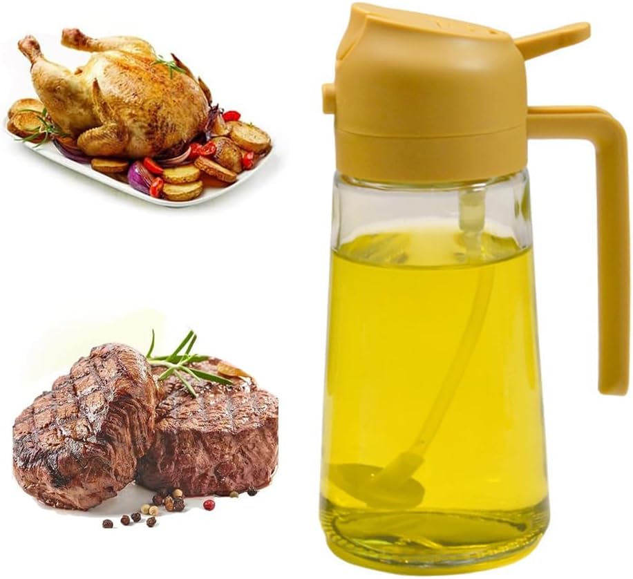 2 In 1 Spray Bottle Kitchen Cooking Oil Dispenser Dual-Purpose Sauce Sprayer