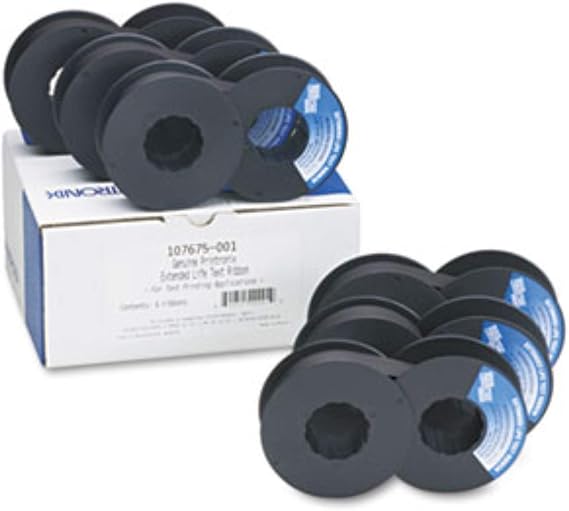 Printronix 107675001 Ribbon, TEXT, 30M, 6 Per Pack