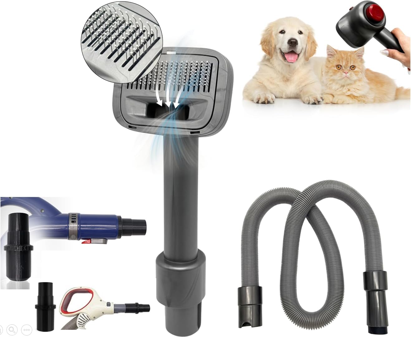 for Shark Navigator Vacuums Pet Grooming Vacuum Attachment - Dog Vacuum Shedding Brush for Shark NV350 NV360 NV500