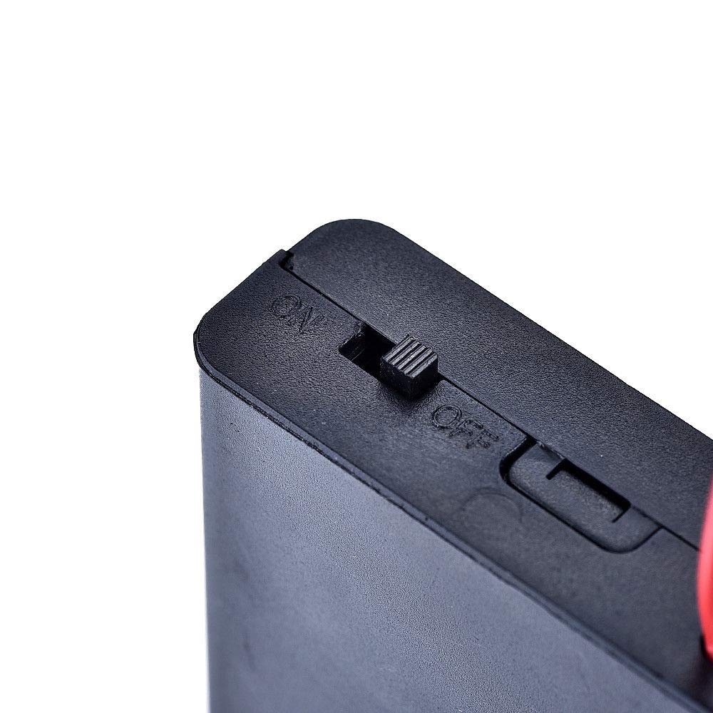 HALJIA, custodia in plastica per 2 batterie AA, 2 x AA, 3 V, con cavi, 5 pezzi