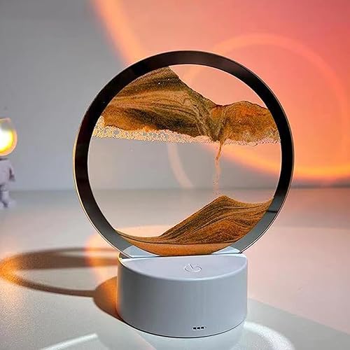 Miniatura 8 de Worparsen Arte de arena en movimiento con luz nocturna, movimiento líquido dinámico 3D, juguetes de arte de arena de escritorio grandes, pintura de