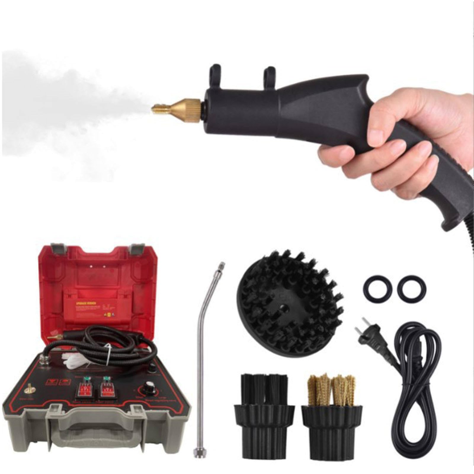 2500w Handheld Steam Cleaner, High Temp Portable Cleaning Machine, 4bar High Pressure Steam Cleaner, For Cleaning Tile, Kitchen, Bathroom, Car,A