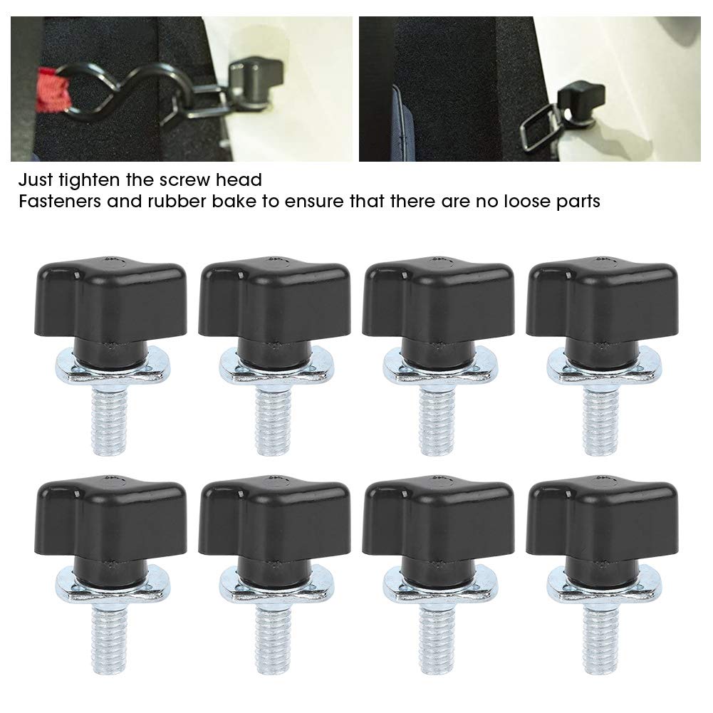 Kit de sujetadores de extracción rápida de techo duro Tuerca de tornillo de pulgar para Jeep Wrangler YJ TJ JKpara Jeep Wrangler YJ TJ JK M8 25mm 95-16