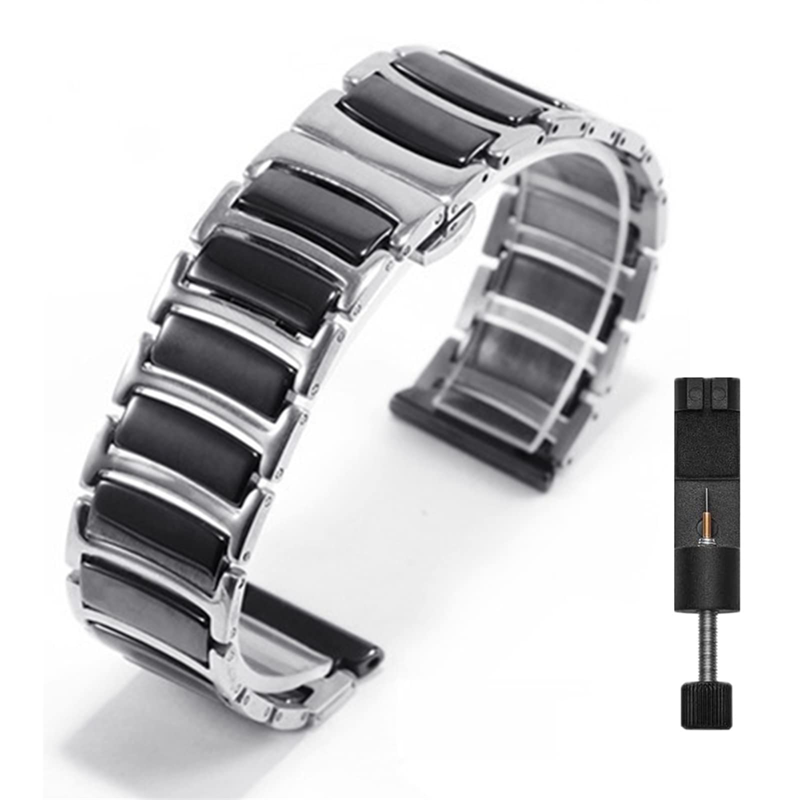 Cinturino in ceramica compatibile con Galaxy Watch 4 Classic 46mm 42mm Cinturini in acciaio inossidabile Bracciale in ceramica Cinturino Galaxy Watch4 44mm 40mm