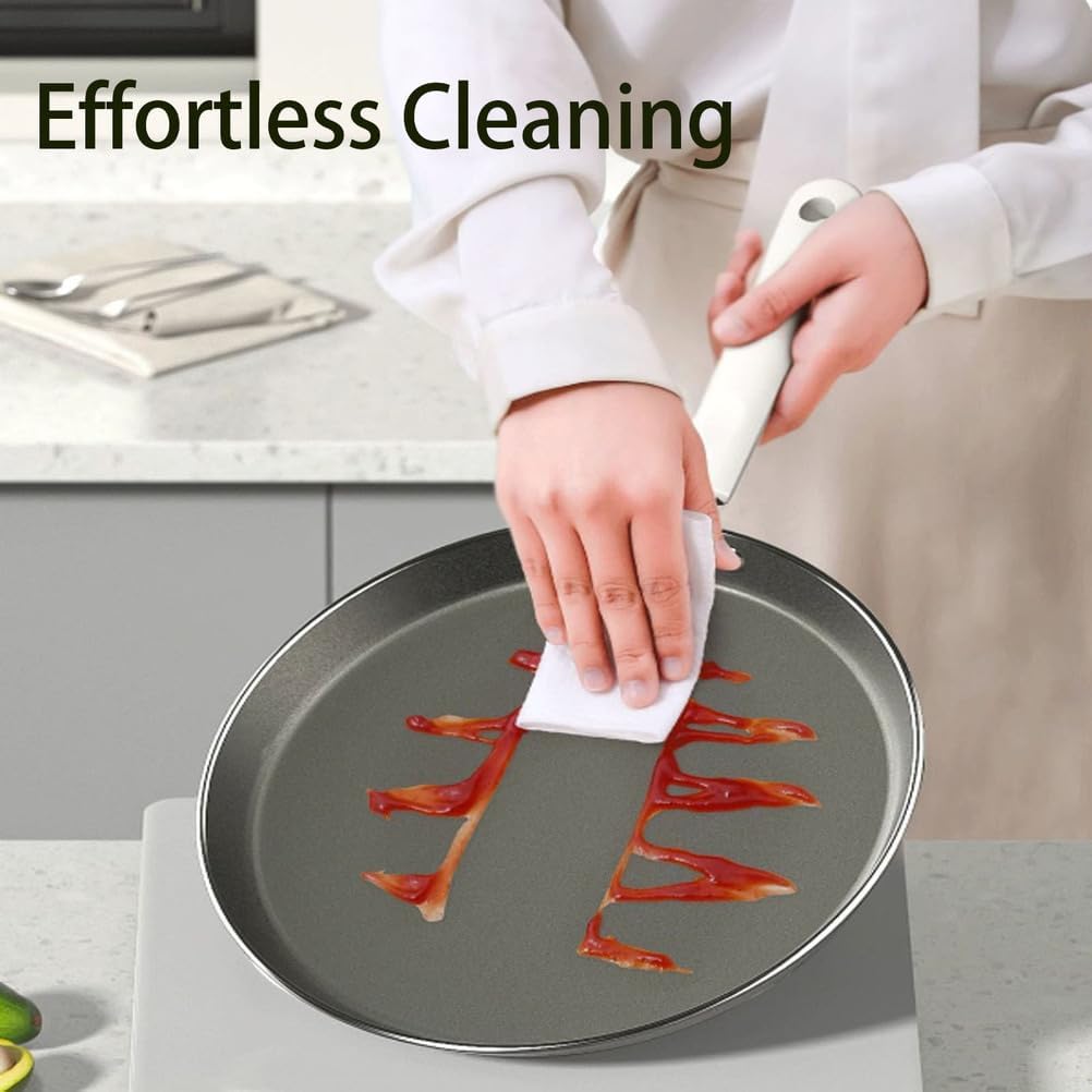 Titanium Pan, Nonstick Crepe Pan, Tortilla Griddle Pan for Easy Cleanup, Multifunctional Ultra-Durable Scratch-Resistant Non Stick, PFOA Free, with All Stove Tops Available,10.23 in