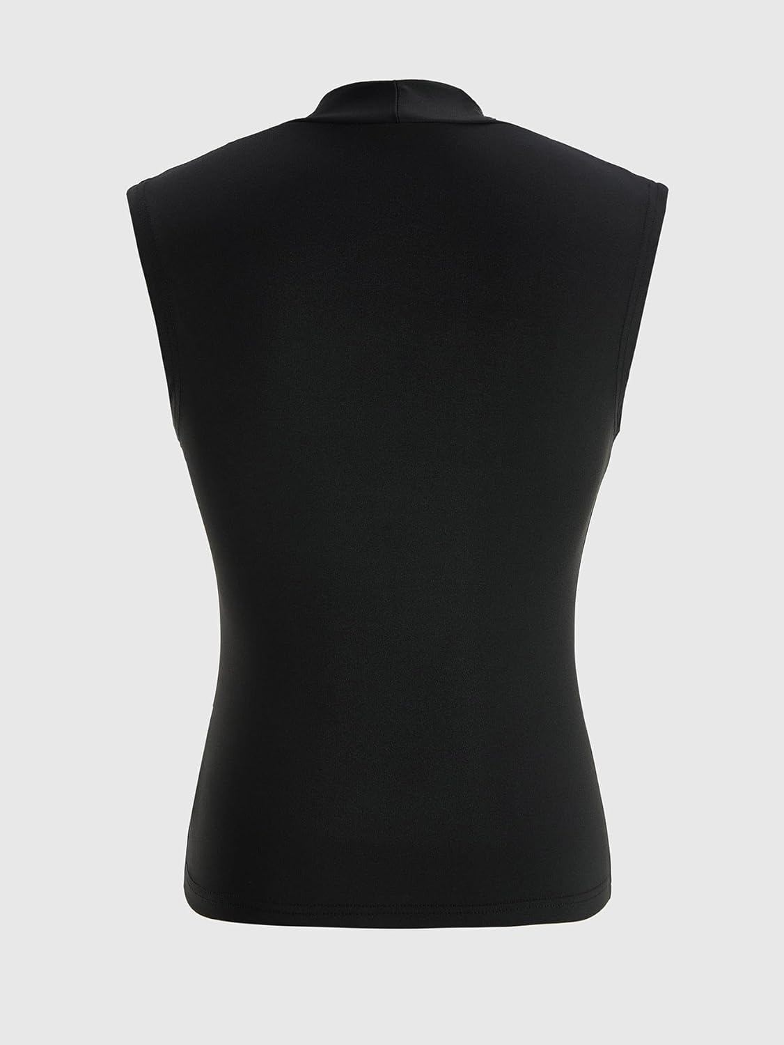 Women's V Neck Dressy Casual Tank Top Summer Elegant Sleeveless Fitted Work Office Tops - Image 3