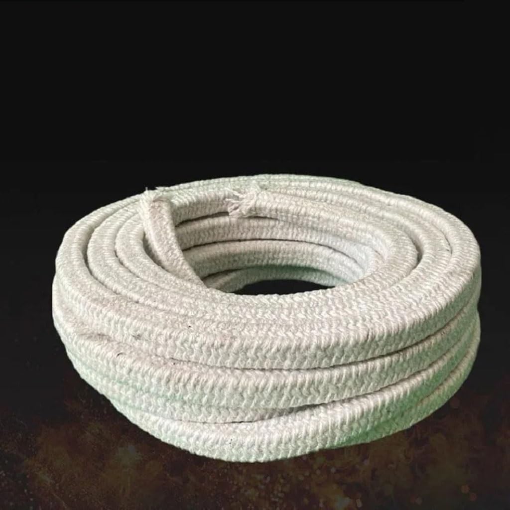 Cavo Ad Alta Temperatura del Riempitore di Sigillamento della Porta Forno Camino Corda in Fibra Ceramica Silicato Alluminio 1260℃(1M,8x8mm)