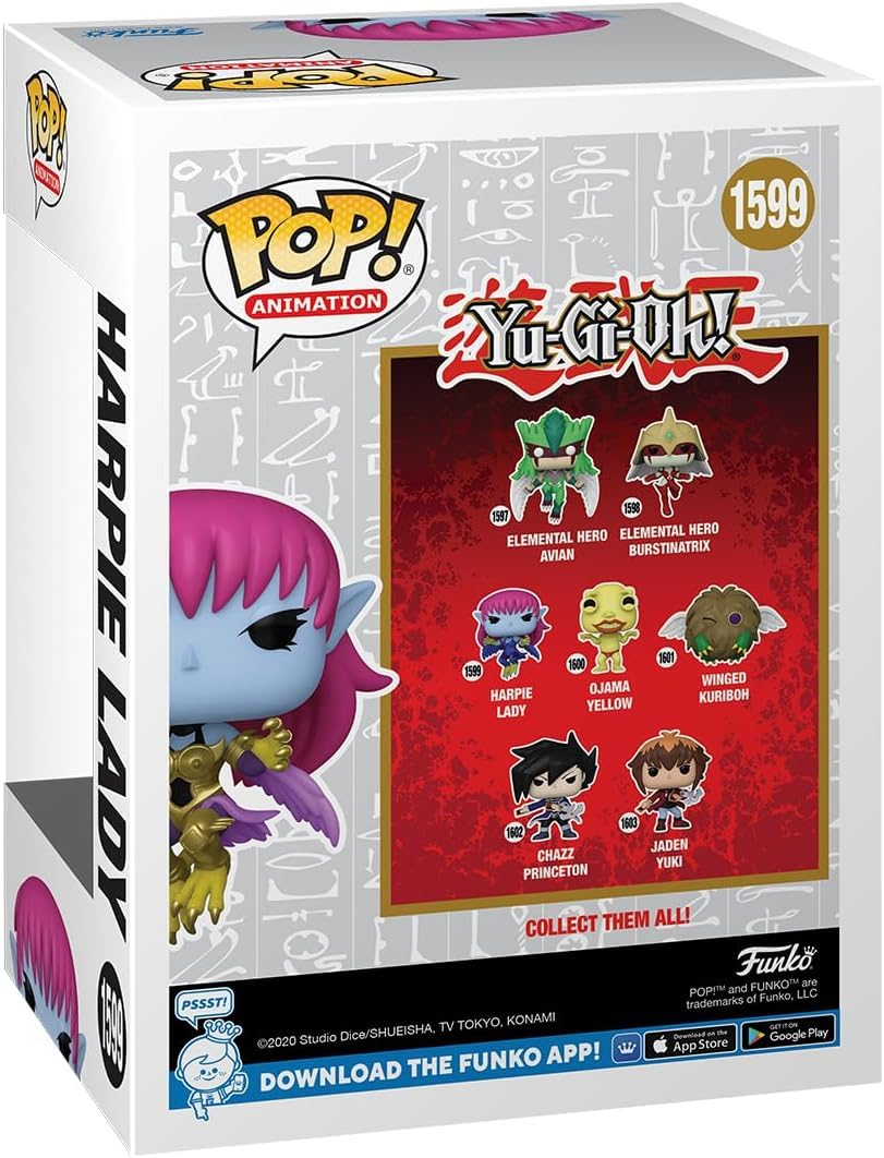 POP Yu-Gi-Oh! - Figura de vinilo Harpie Lady Gold Armor Limited Edition Chase Funko (incluye funda protectora de caja compatible), multicolor, 3.75