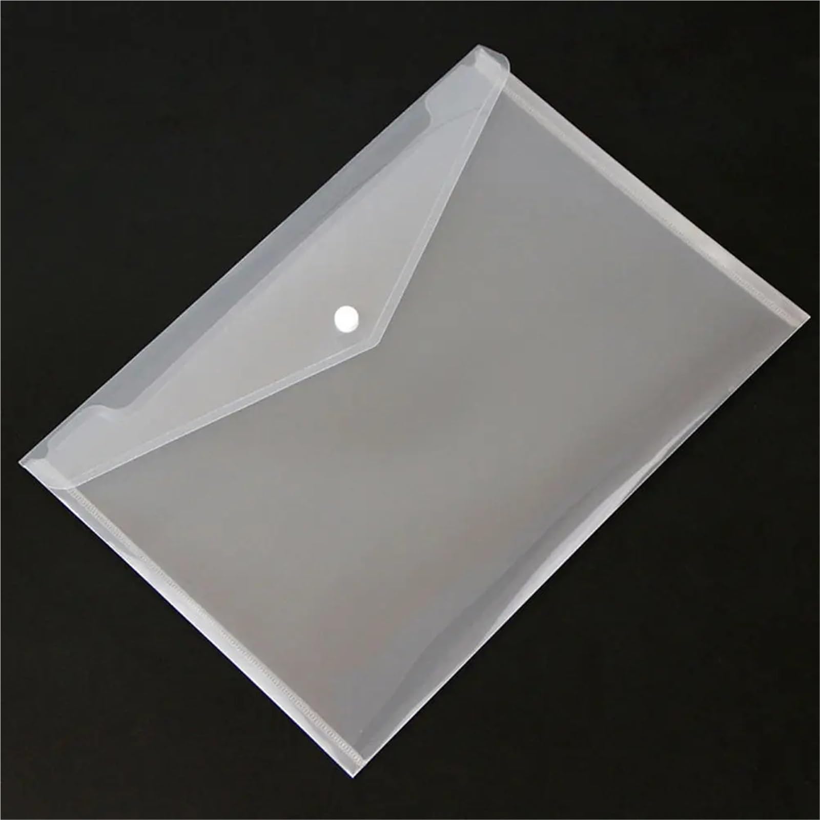 Lot de 10 pochettes en plastique transparent A4 avec bouton pression pour le rangement de fichiers et le rangement de documents de bureau