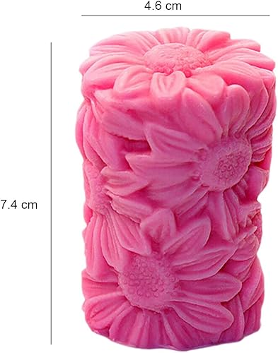 Miniatura 3 de Molde de jabón de silicona para velas artesanal, hecho a mano, chocolate, caramelo, pastel, flor, 3D, (18049)