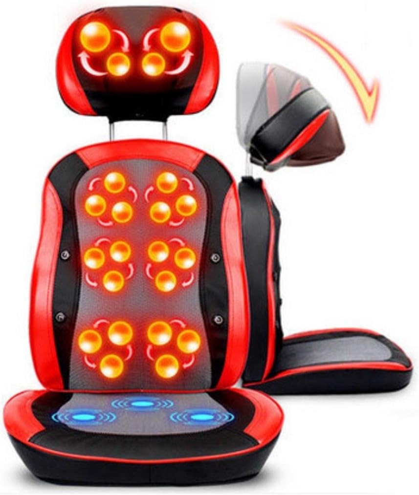 AMYMGLL Multi-function electric massage chair 3D massage ball kneading infrared therapy free adjustment magnet treatment heating for the part (legs, buttocks, waist, back, neck)