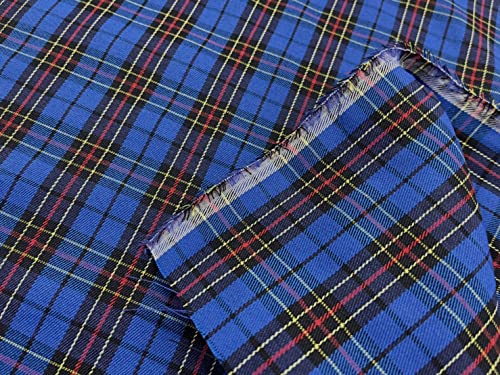 Premium 60-Inch Blue Plaid Scottish Tartan Cotton Fabric - Ideal for Clothing, Upholstery, and Home Decor Projects 8 Premium 60-Inch Blue Plaid Scottish Tartan Cotton Fabric - Ideal for Clothing, Upholstery, and Home Decor Projects - Image 7