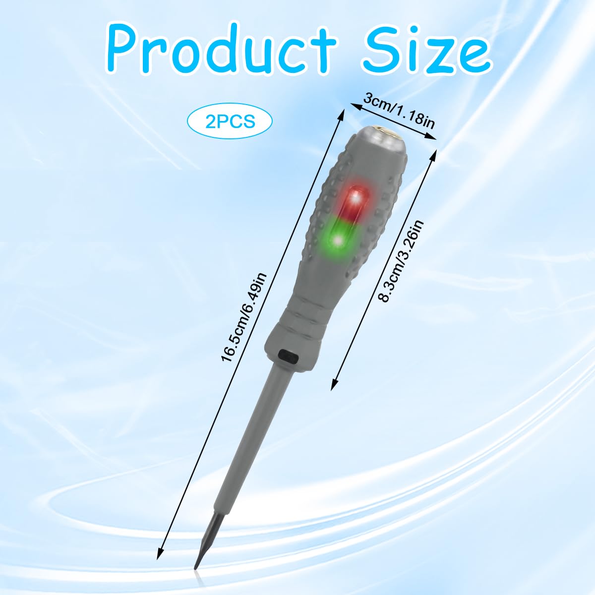 2 Pieces Voltage Tester with Screwdriver, Electric Test Tool, Non-Contact Voltage Tester Pen, with AC Range 70V-250V, /Zero, Star and Flat Screwdriver