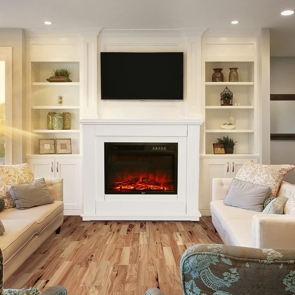 Electric Fireplace with Surround, 30 inch Electric Fireplace Suites