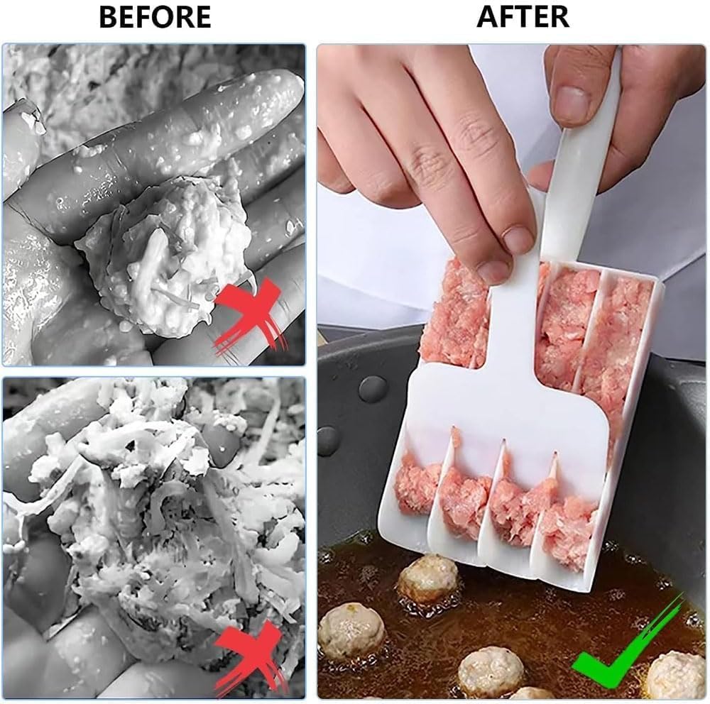 Perfect Pricee Meatball Maker,Stainless Steel Meatball Scoop Maker with Cutting Spade Portable Cheese Ball,Rice-Meat Dumplings Cake Manchurian rasgulla Maker Fish Ball Burger Meatball 3