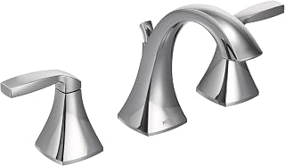 Moen Voss Chrome Two-Handle 8 in. Widespread Bathroom Faucet Trim Kit, Valve Required, T6905, 0.5