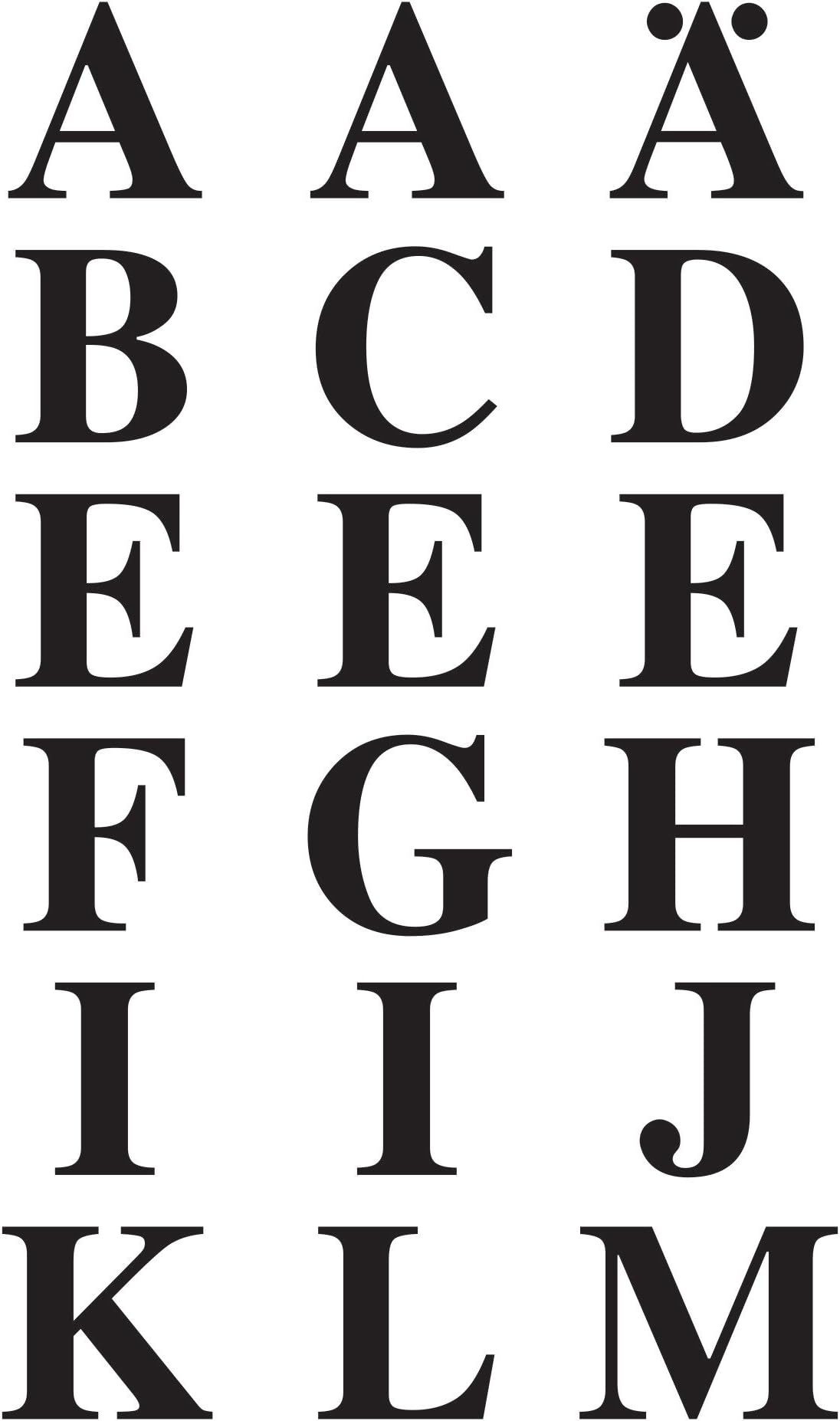 Avery Zweckform 3723 Letter Labels, A-Z 15.5 mm (foil, Strong Hold), 36 Stickers Letters Black