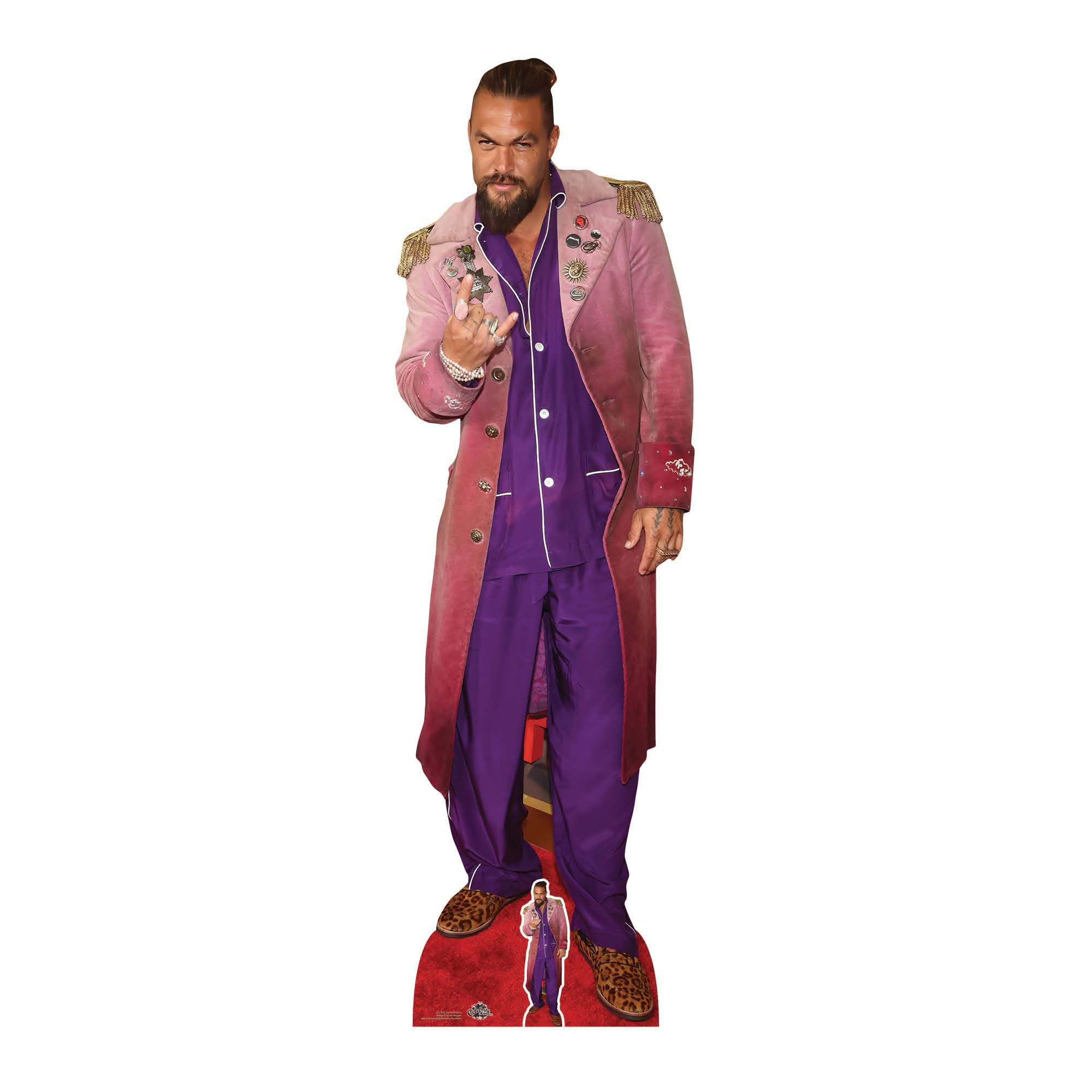 Jason Momoa Purple Lifesize Cardboard Cutout with Free Mini Standee