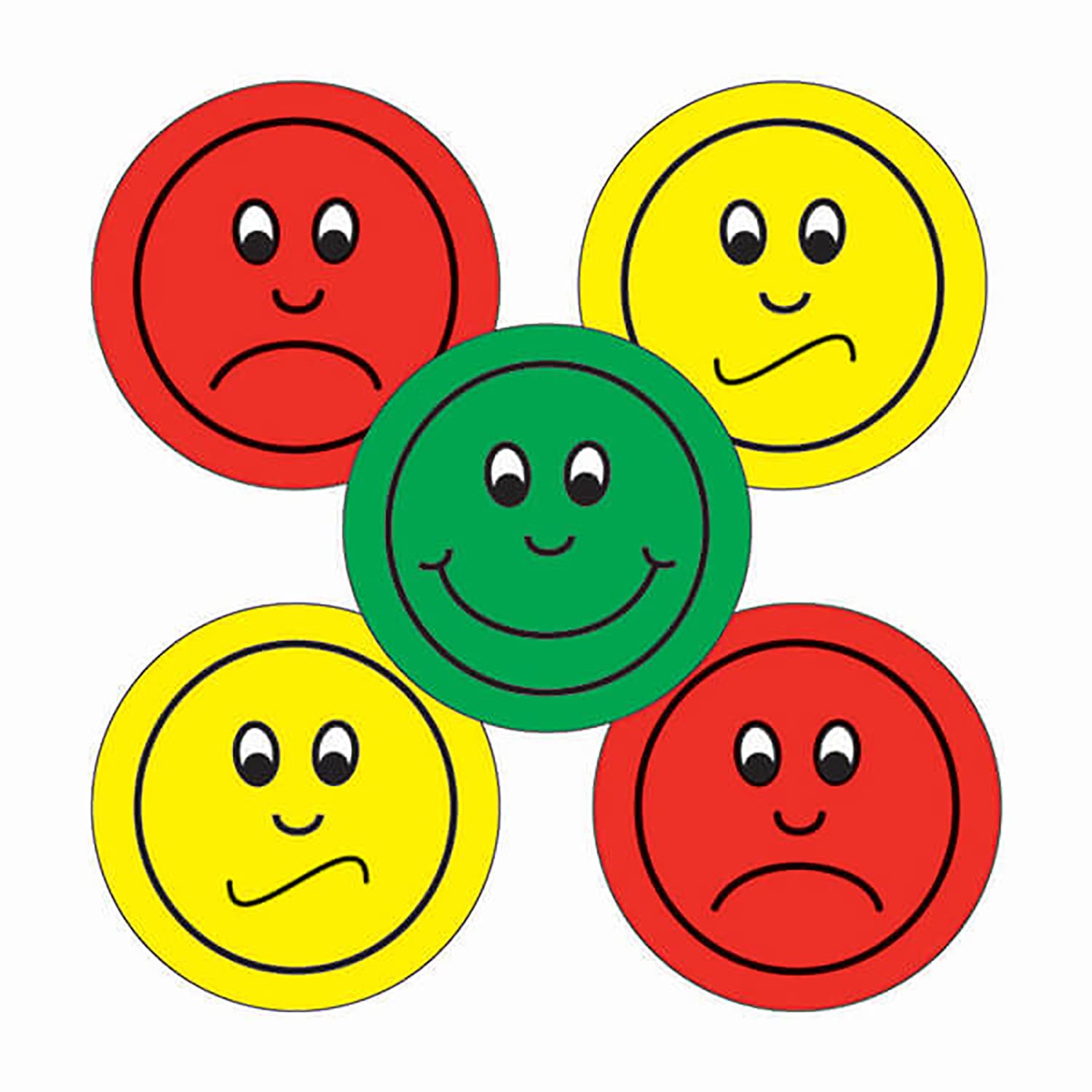 350 Mixed Smiley Face Green Yellow Red Behaviour Traffic Light Childrens Pupils School Feedback Teachers Stickers 25mm Primary Teaching Services