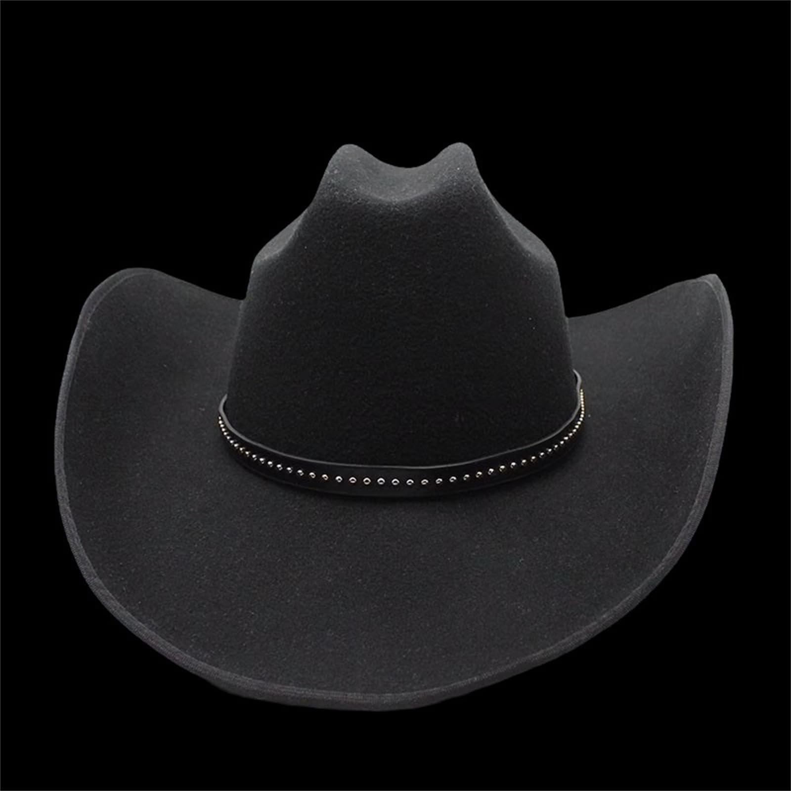 Cappello da Cowboy Cappello da Cowboy con Tesa Rigida Western Uomo Equitazione Prairie per Uomo e Donna