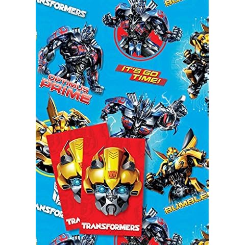 Transformers Gift Wrapping Paper-2 Sheets And 2 Tags TR055 Cover
